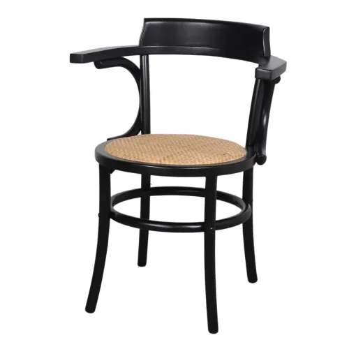 SILLA DE MADERA Y RATÁN POMPEYA